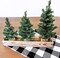 Miniature Christmas Trees for Holiday Season Tabletop (Two-tone Green and Brown) 7.5"D x 7.5"W x 10.8"H